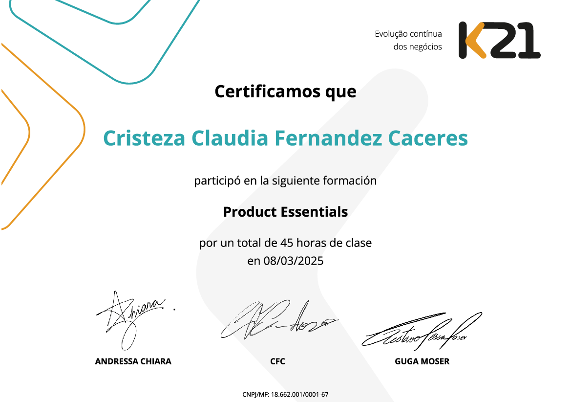 Certificado K21